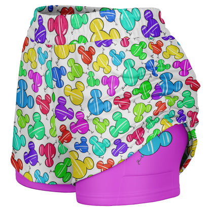Party Balloons Double Layer Pocket Shorts