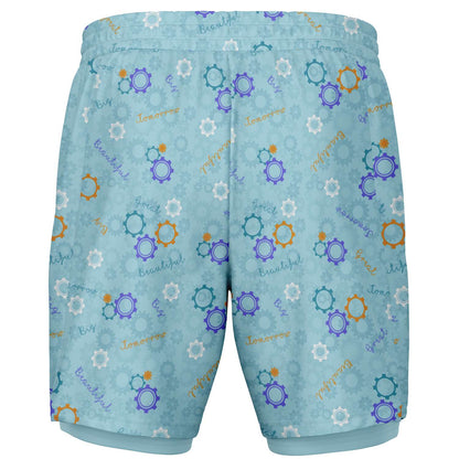 Blue Carousel Collection Men's Double Layer Pocket Shorts