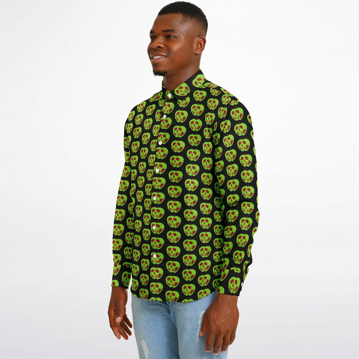 Evil Apple Long Sleeve Button Down Shirt