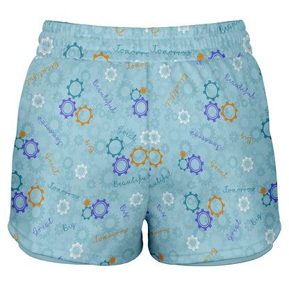 Blue Carousel Collection Double Layer Pocket Shorts