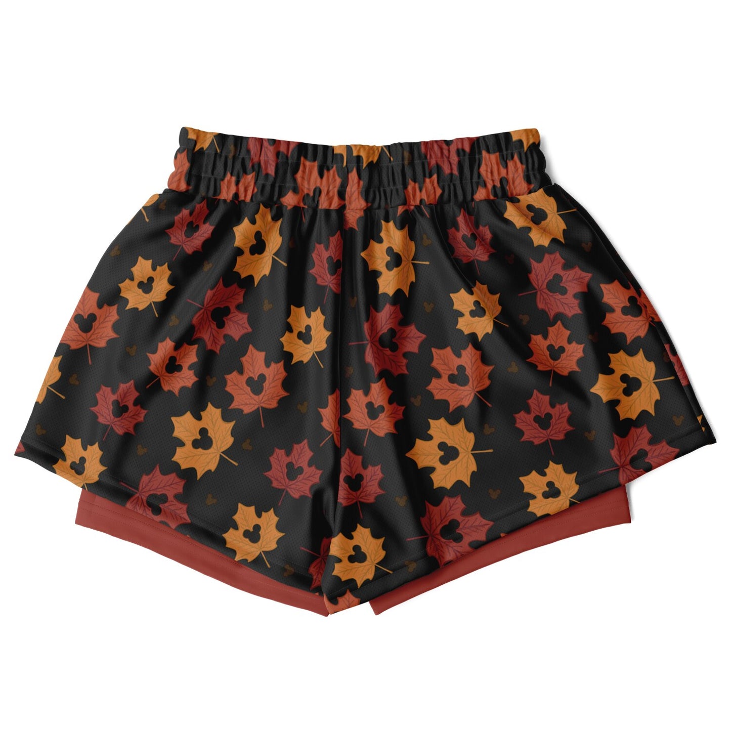 Leaf Collection Double Layer Pocket Shorts - Dark