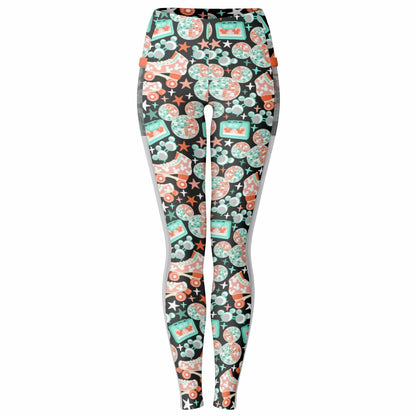 Disco Collection Dark Mesh Pocket Leggings