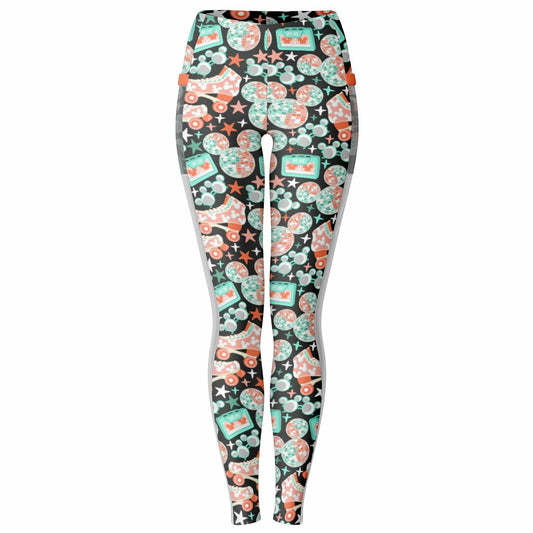 Disco Collection Dark Mesh Pocket Leggings