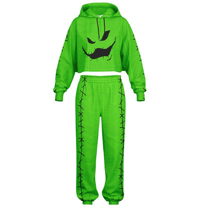 Green Boogyman Cropped Hoodie & Sweatpants