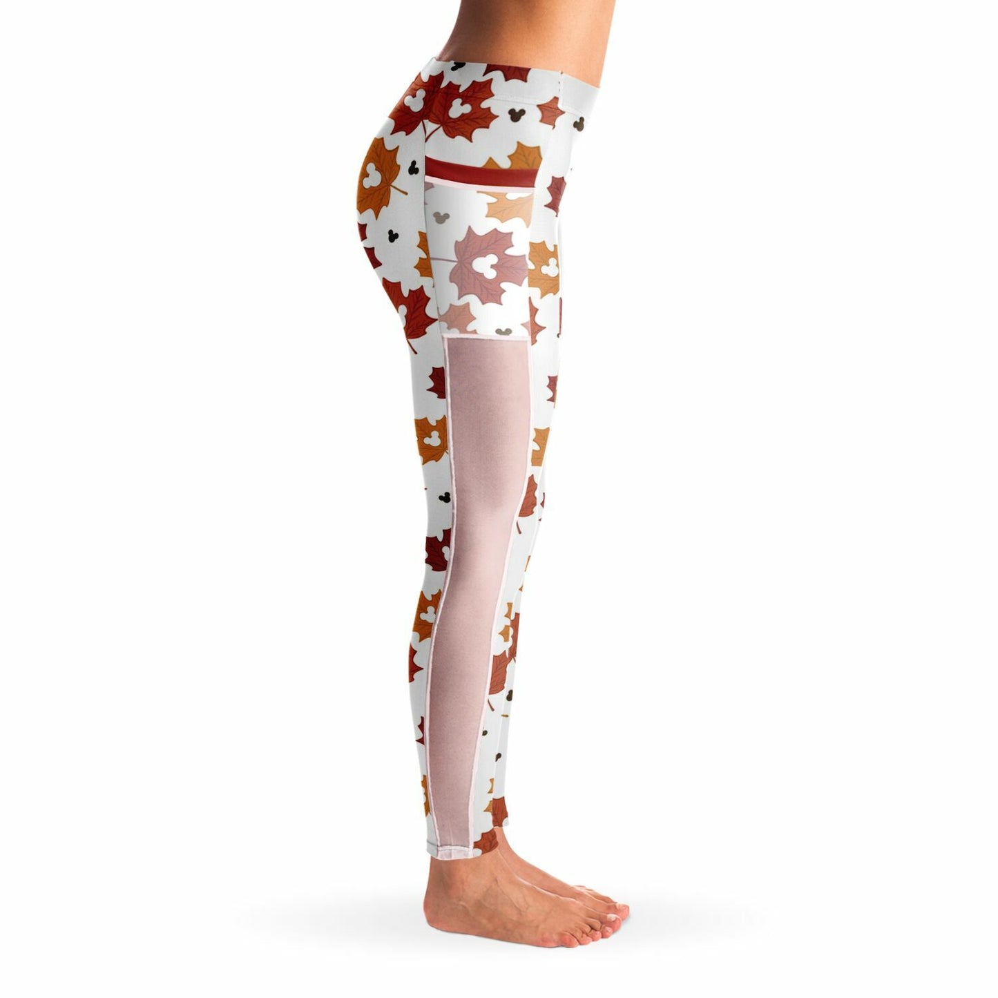 Leaf Collection Light Mesh Pocket Leggings
