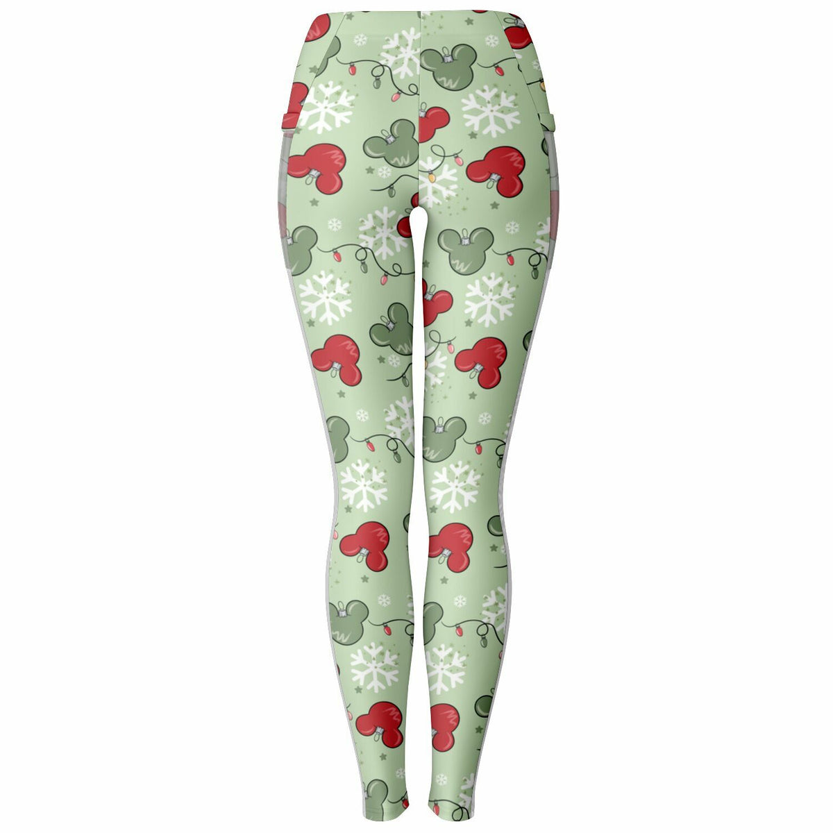 Christmas Lights Mesh Pocket Leggings