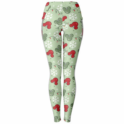 Christmas Lights Mesh Pocket Leggings