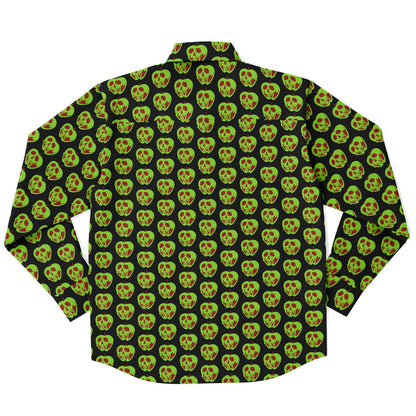 Evil Apple Long Sleeve Button Down Shirt