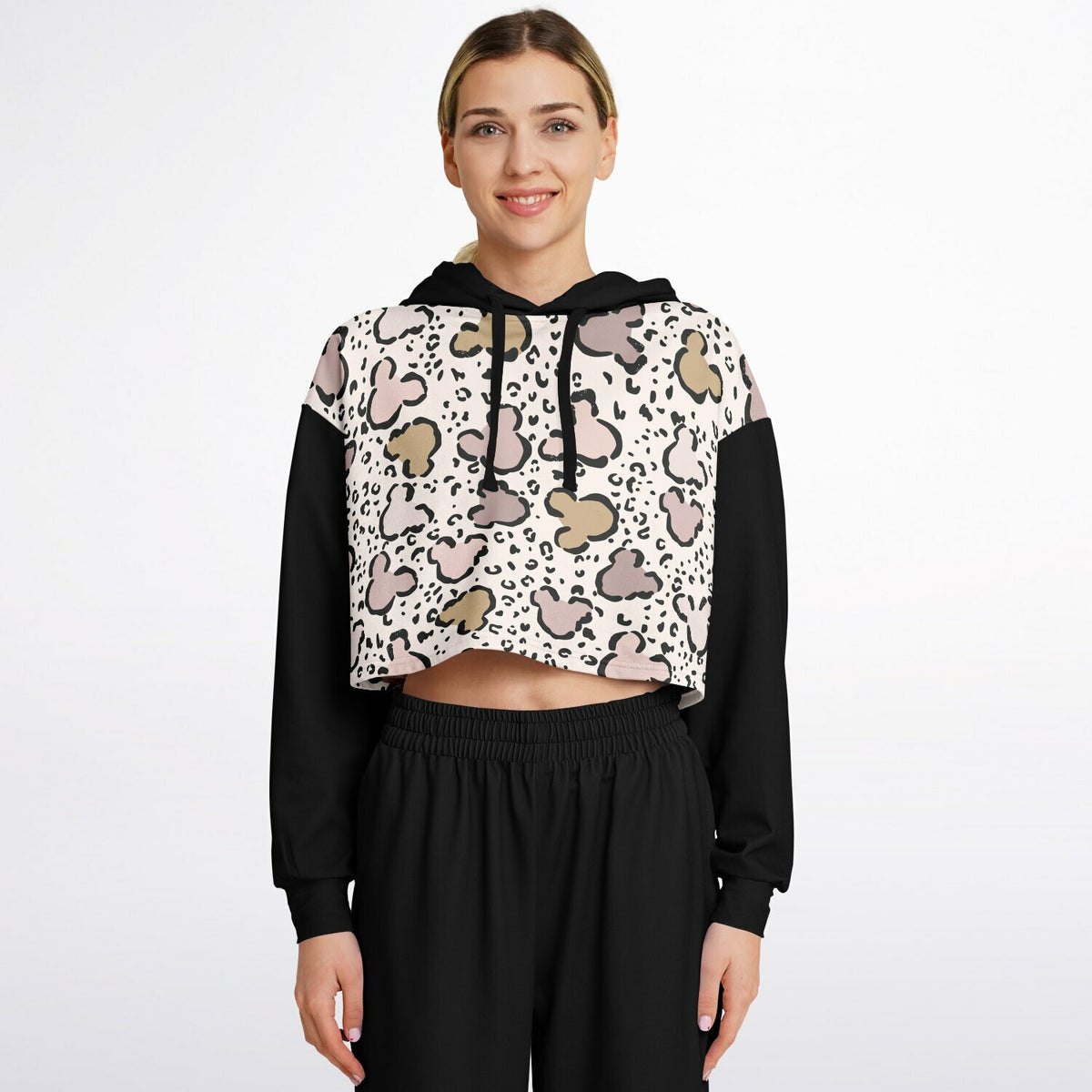 Leopard Collection Cropped Hoodie