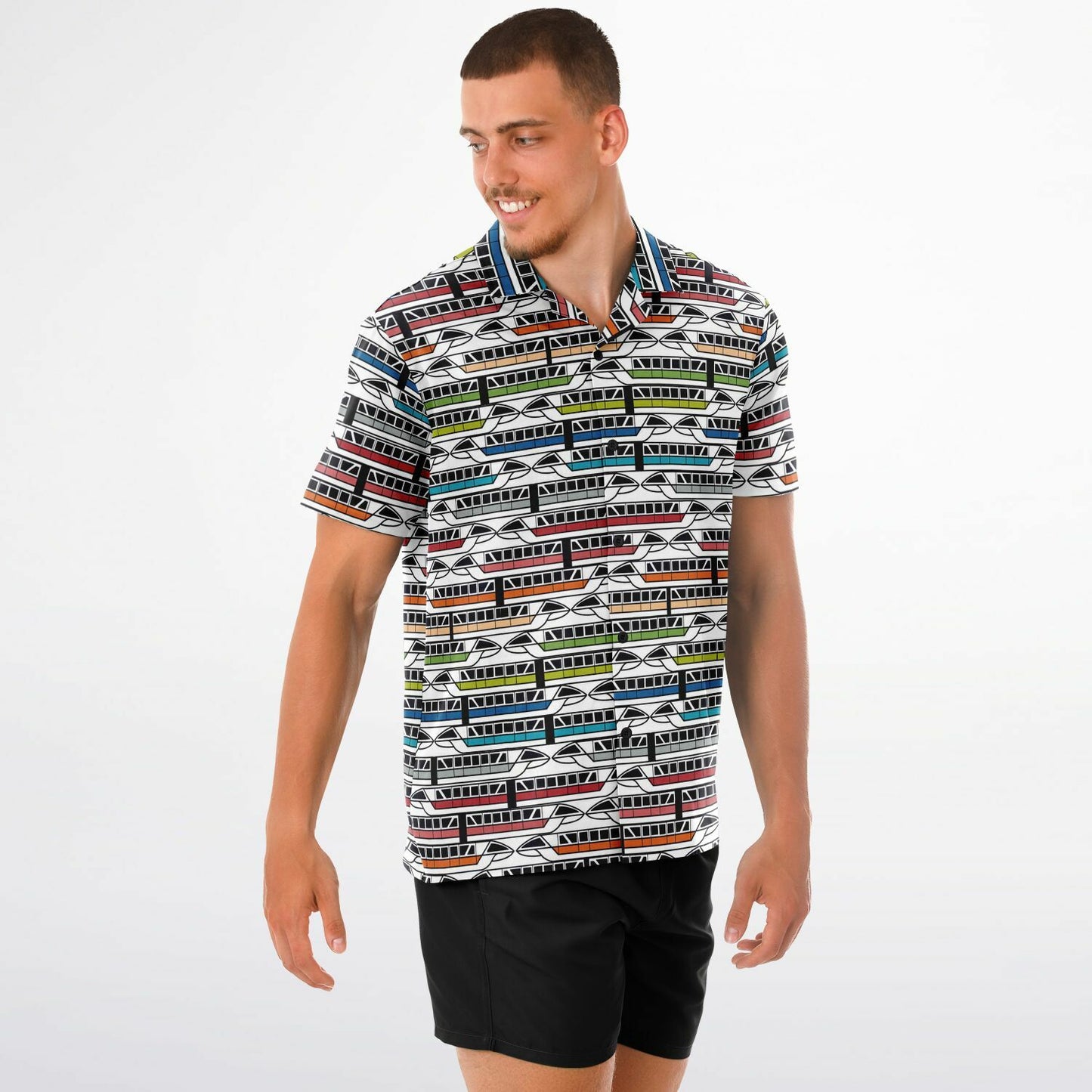 Monorail Collection Short Sleeve Button-Down Shirt