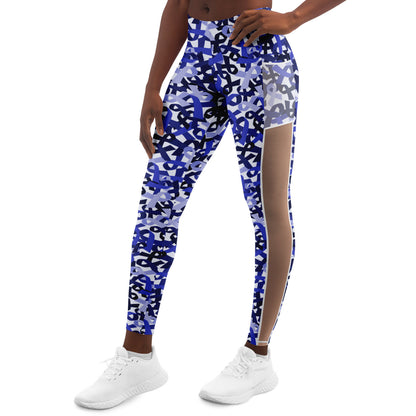 Blue Ribbon Mesh Pocket Legging