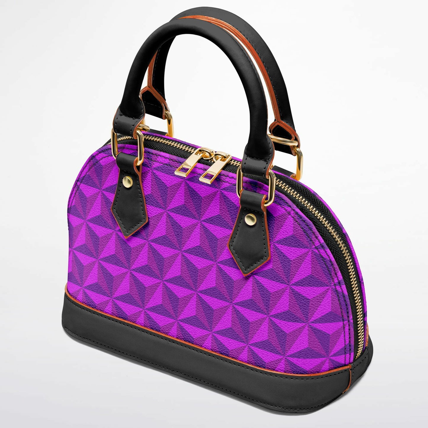 Purple Spaceship Dome Satchel Handbag