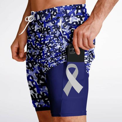 Blue Ribbon Men's Double Layer Athletic Shorts