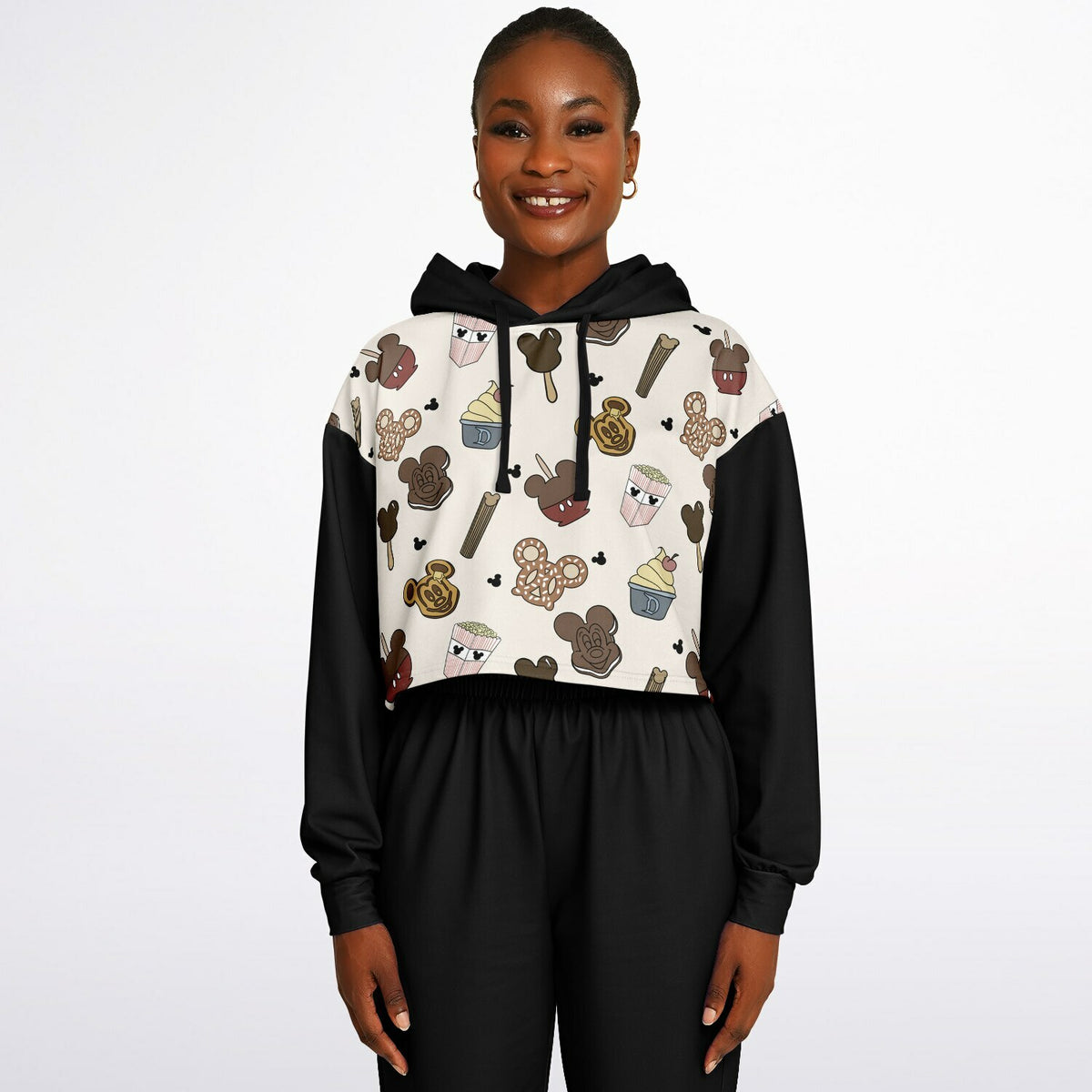 Snacks Cropped Hoodie