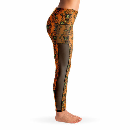 Haunted Mansion Halloween Mesh Pocket Legging