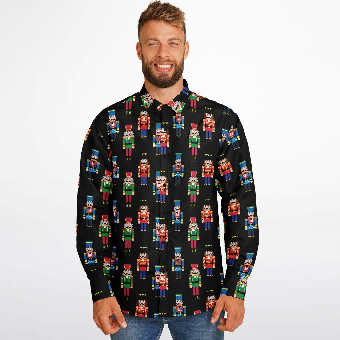 Nutcracker Long Sleeve Button Down Shirt