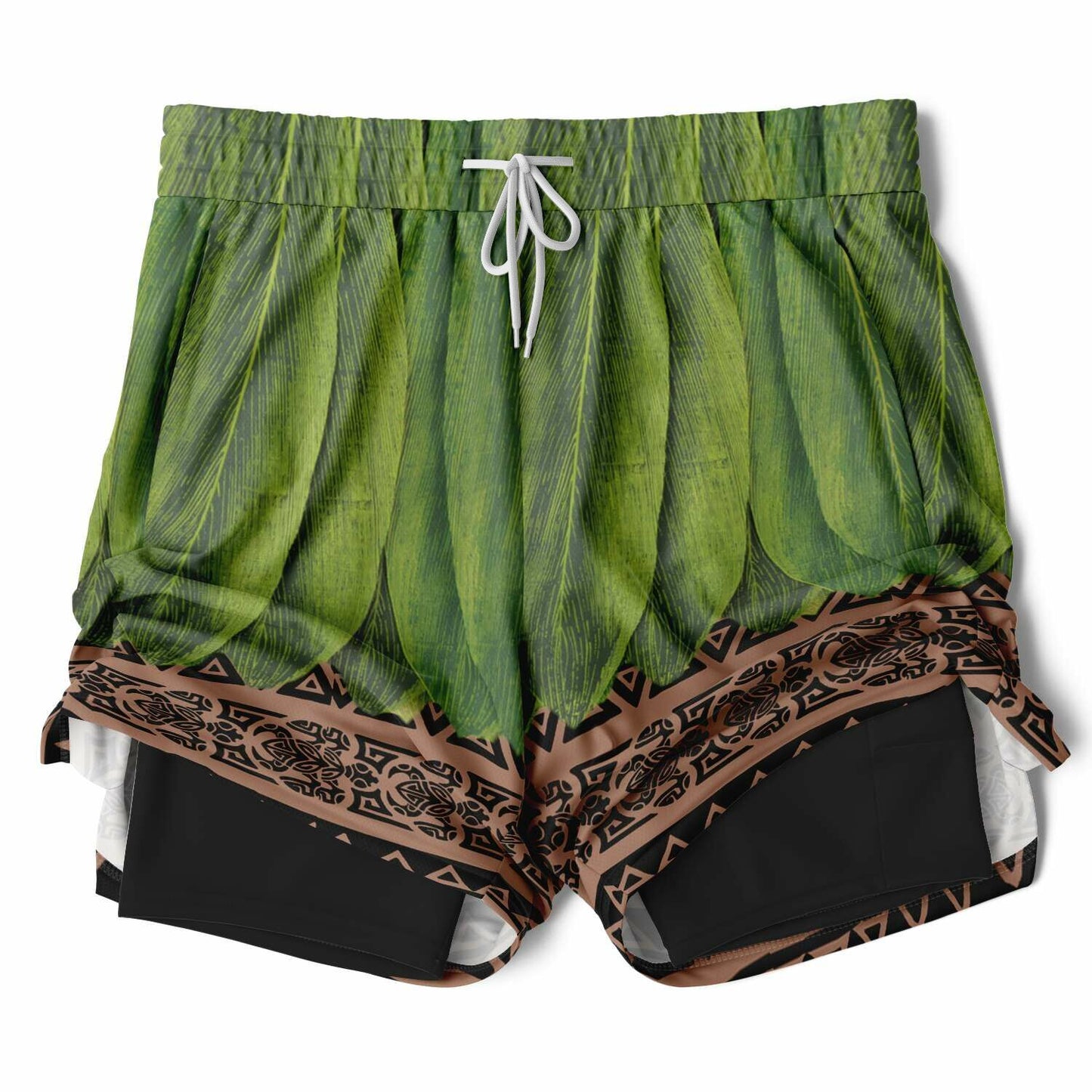 Hawaiian Tattoo Men's Double Layer Shorts