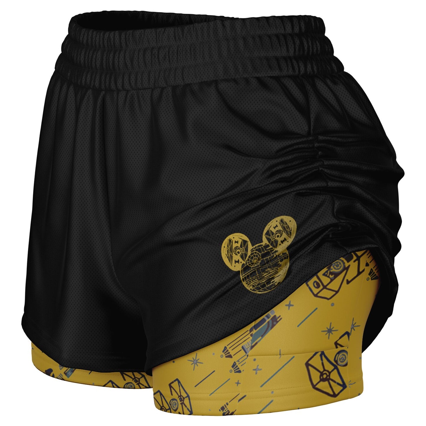 Space Star Double Layer Pocket Shorts