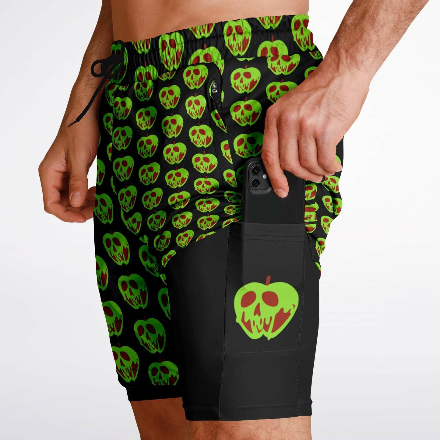 Evil Apple Men's Double Layer Shorts