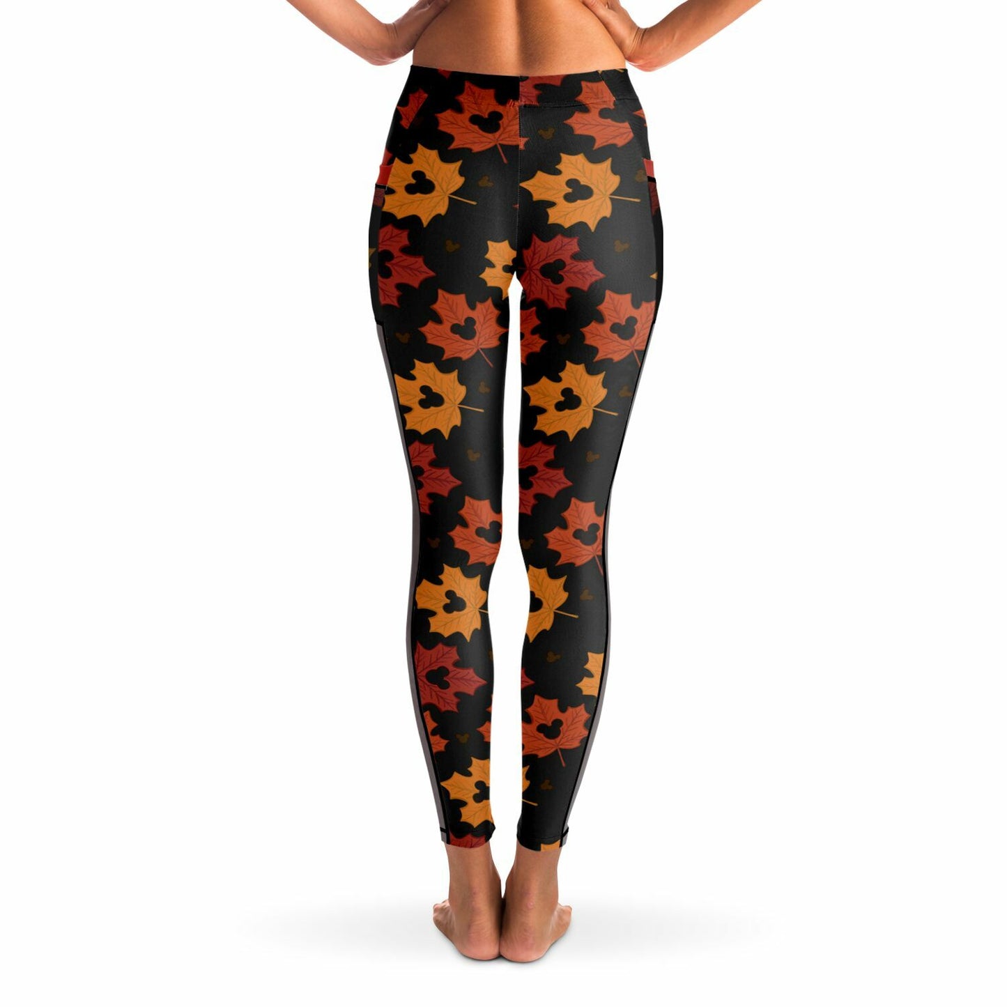 Leaf Collection Mesh Pocket Leggings