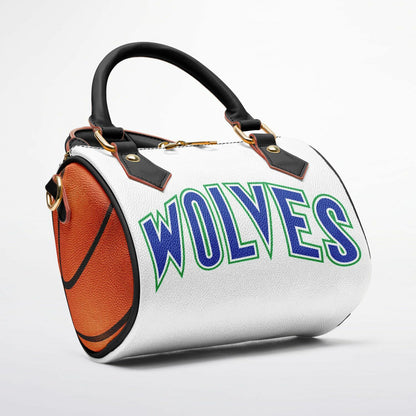 Wolves Handbag Black Handles