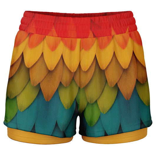 Crazy Bird Women's Double Layer Pocket Shorts