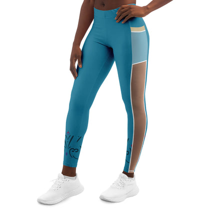 Elsa Coronation Mesh Pocket Leggings