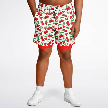 Cherry Collection Men's Double Layer Pocket Shorts