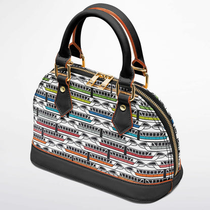 Monorail Collection Dome Satchel Handbag