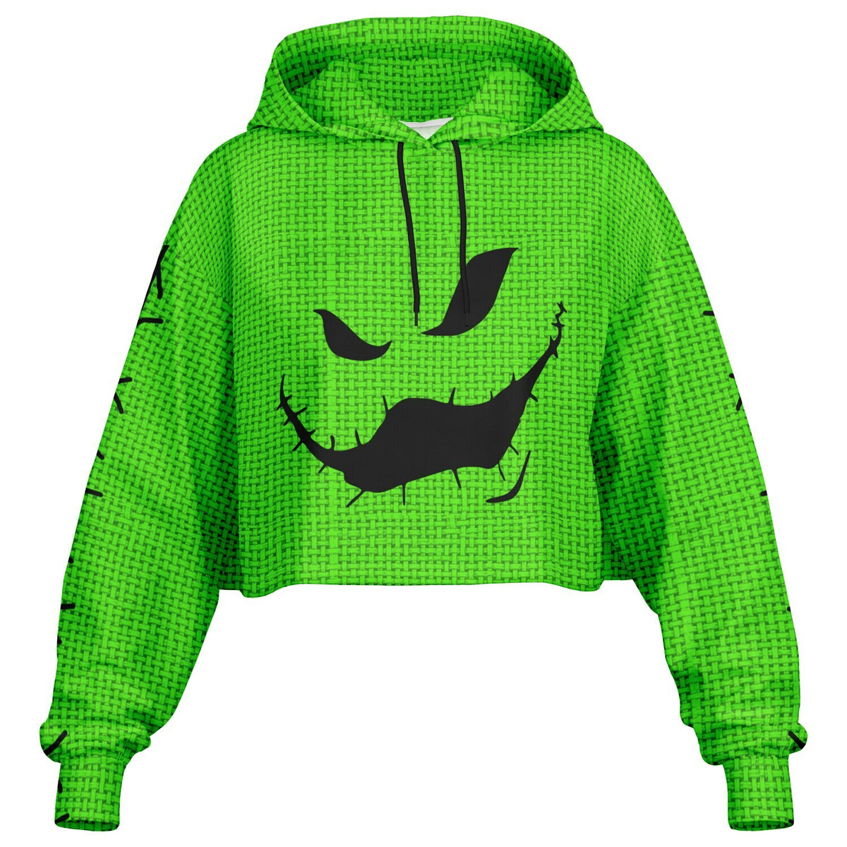 Green Boogyman Cropped Hoodie