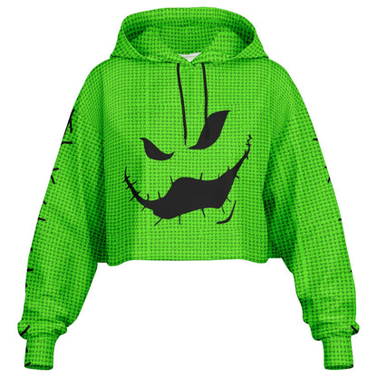 Green Boogyman Cropped Hoodie
