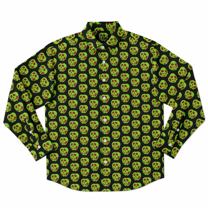 Evil Apple Long Sleeve Button Down Shirt