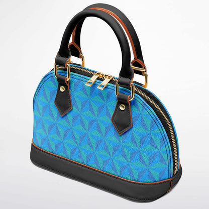 Blue Spaceship Dome Satchel Handbag