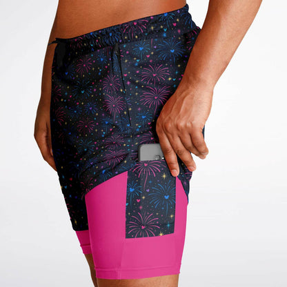 Fireworks Men's Double Layer Pocket Shorts