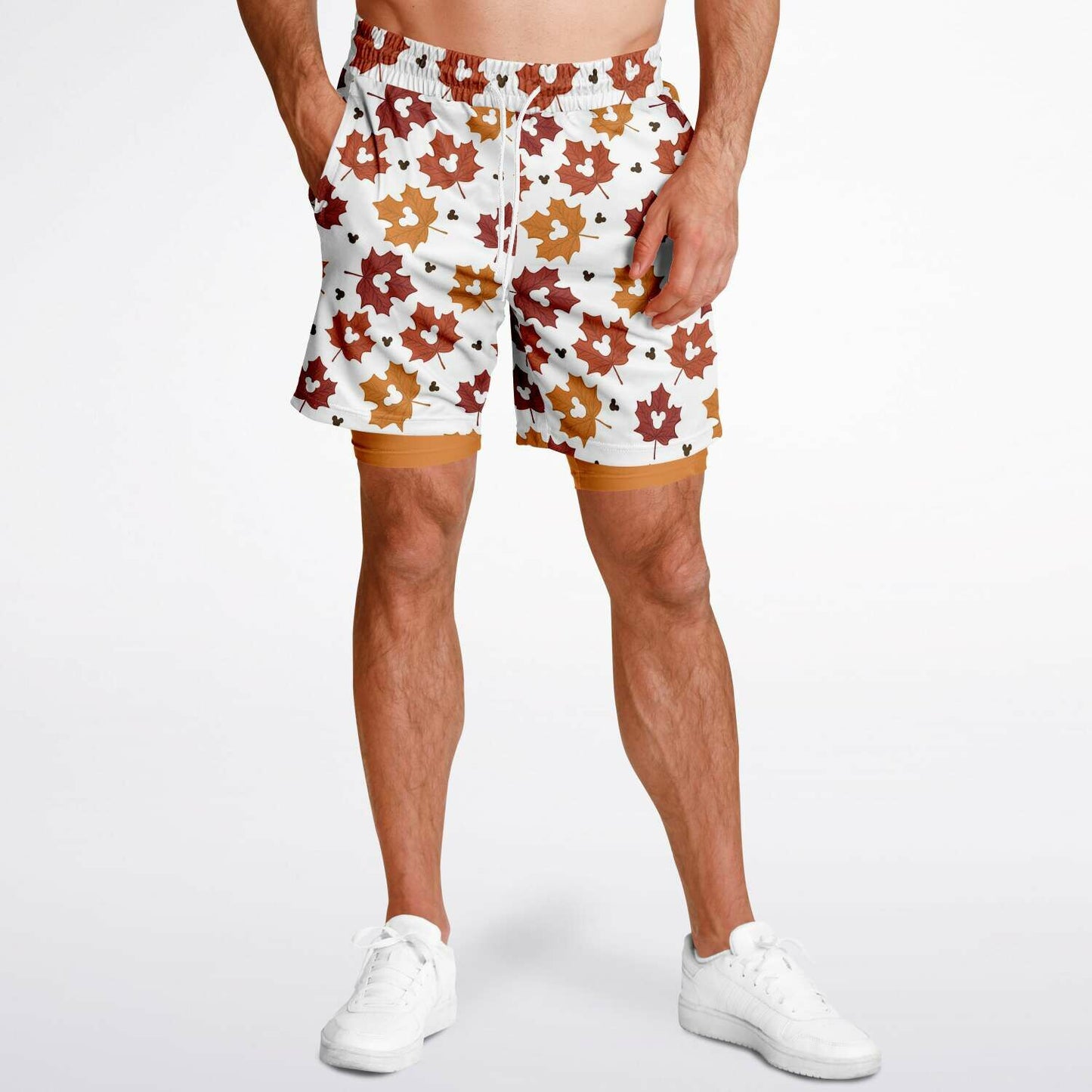 Leaf Collection Light Men's Double Layer Shorts