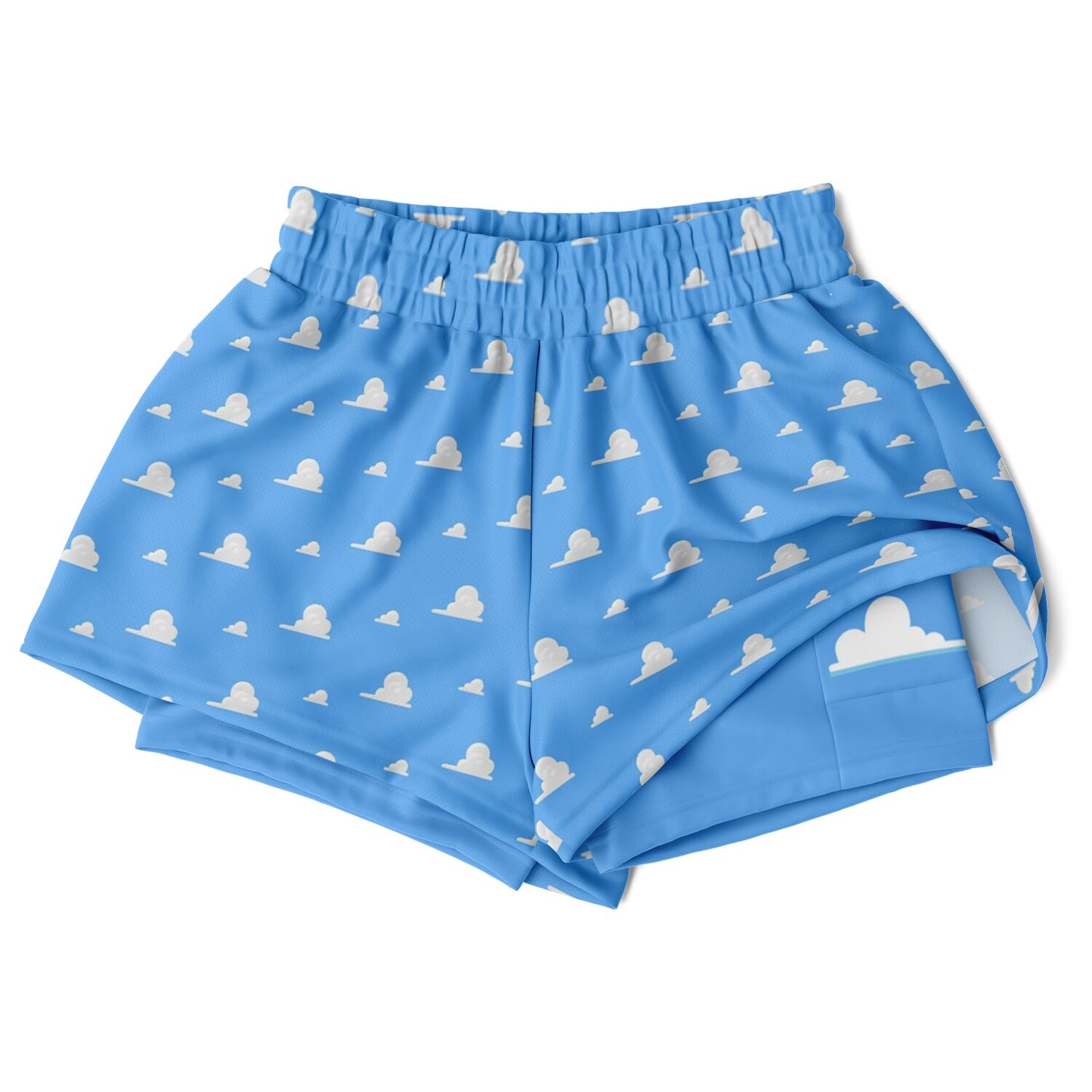 Toy Collection Cloud Wallpaper Double Layer Pocket Shorts