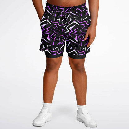 Patterns Collection Men's Double Layer Pocket Shorts