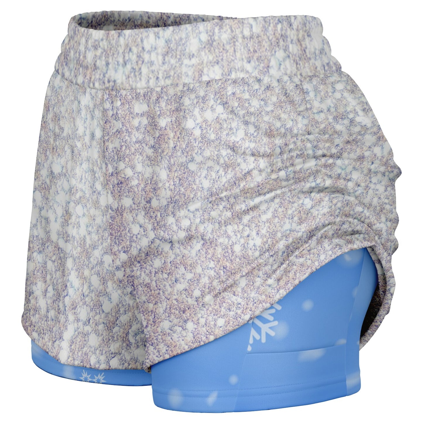 Sparkle Snowflake Double Layer Pocket Shorts