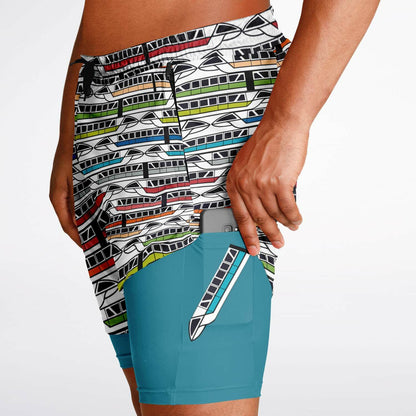 Monorail Collection Men's Double Layer Pocket Shorts