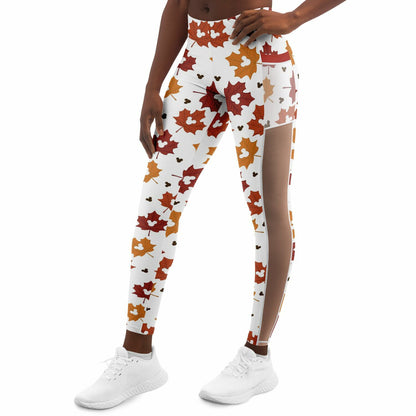 Leaf Collection Light Mesh Pocket Leggings