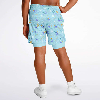 Blue Carousel Collection Men's Double Layer Pocket Shorts