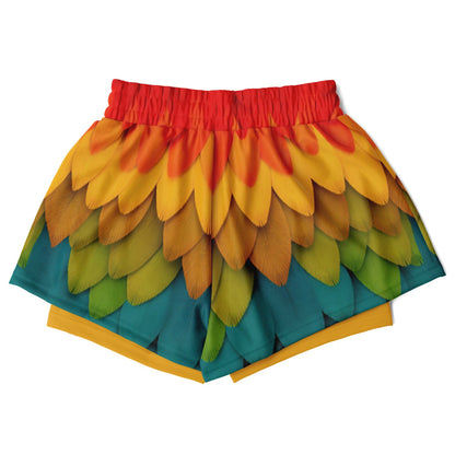 Crazy Bird Women's Double Layer Pocket Shorts