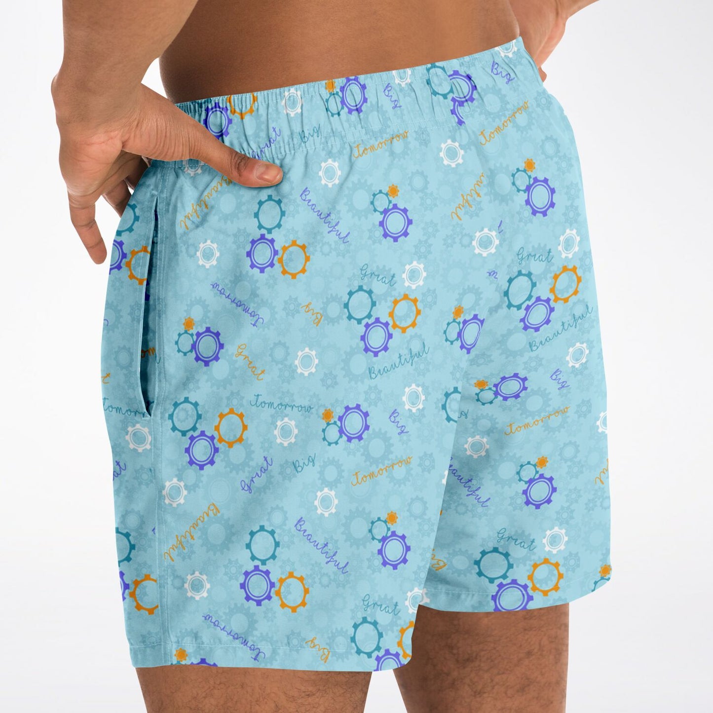 Carousel Collection Blue Men's Swim Trunks