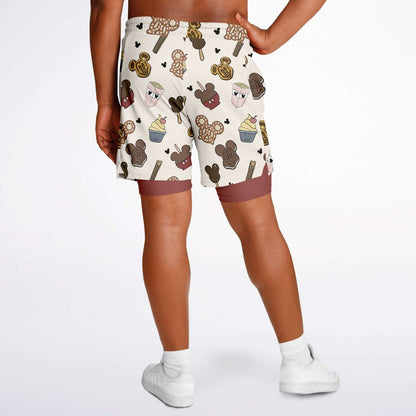 Snacks Men's Double Layer Pocket Shorts