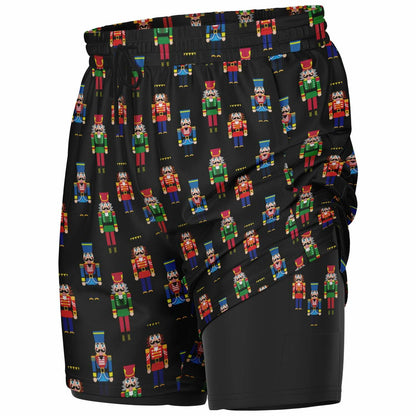 Nutcracker Men's Double Layer Pocket Shorts