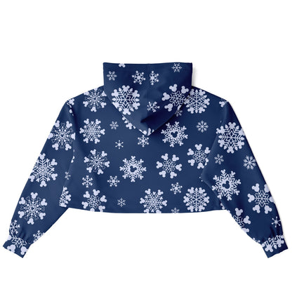 Snowflakes Cropped Hoodie