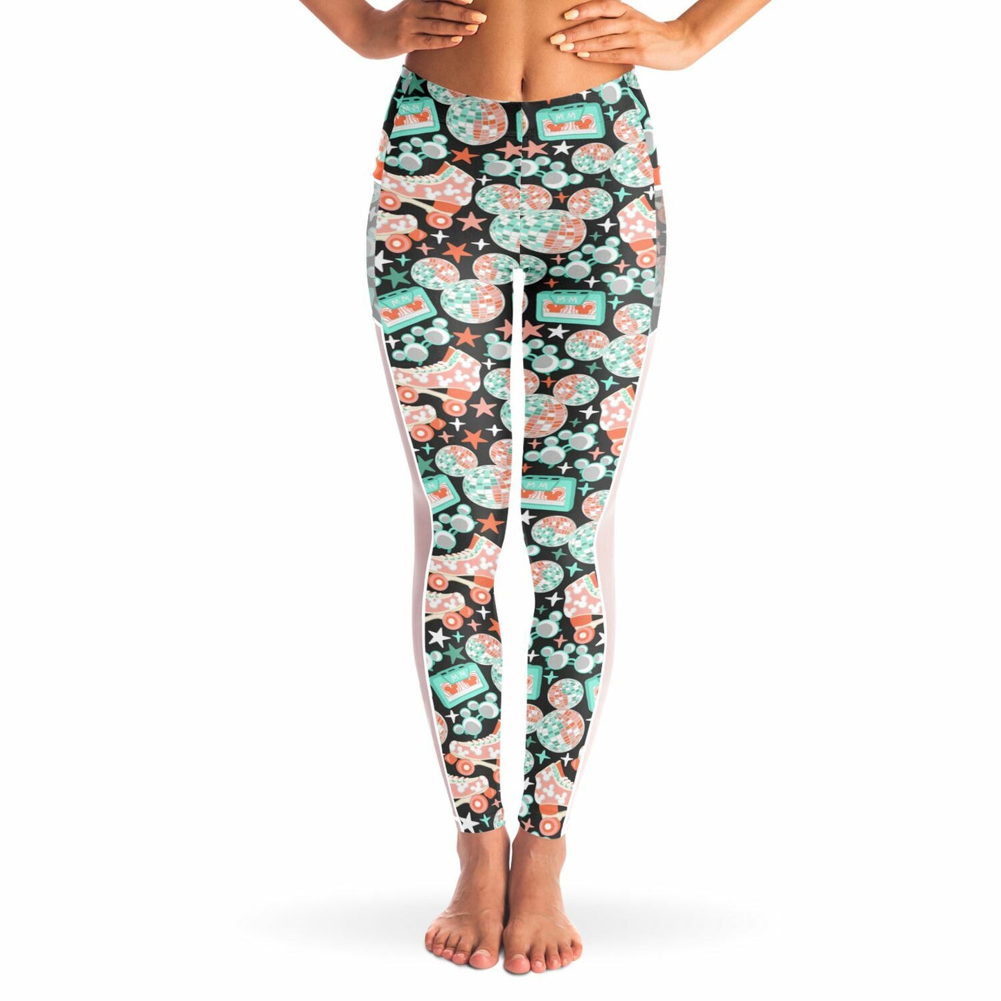 Disco Collection Dark Mesh Pocket Leggings