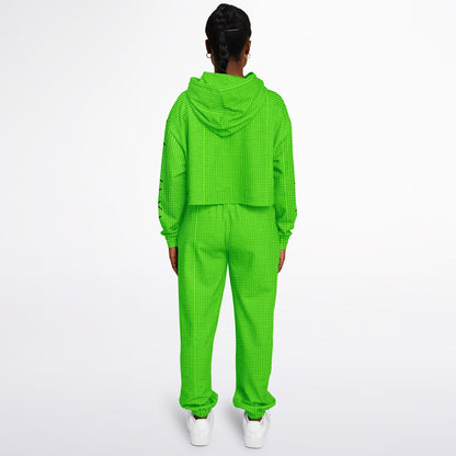 Green Boogyman Cropped Hoodie & Sweatpants