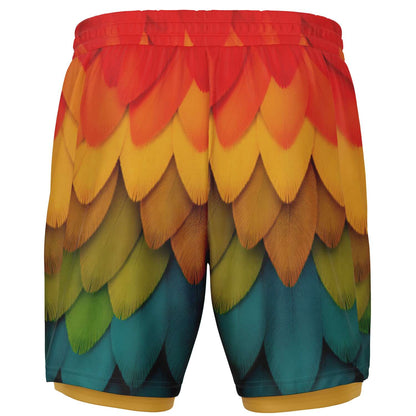 Crazy Bird Men's Double Layer Pocket Shorts