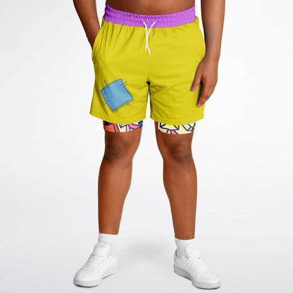 Dopey Men's Double Layer Pocket Shorts